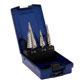 3 piece step drill bit set 