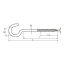 DX Screw hook 60mm galvanized