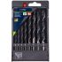 Lip spur drill bit set in PVC-cassette 8pc