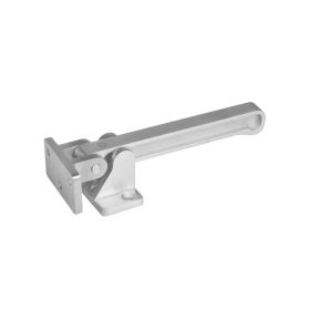 Silver-gray door closer with slide rail